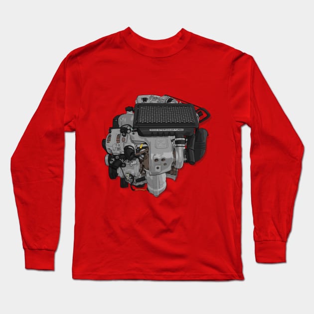 3S-GTE Engine Long Sleeve T-Shirt by ArtyMotive